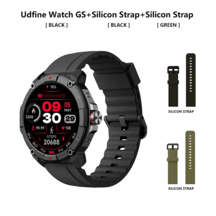 Udfine Watch GS 1.38" HD Display Bluetooth Calling with GPS Smartwatch Double straps